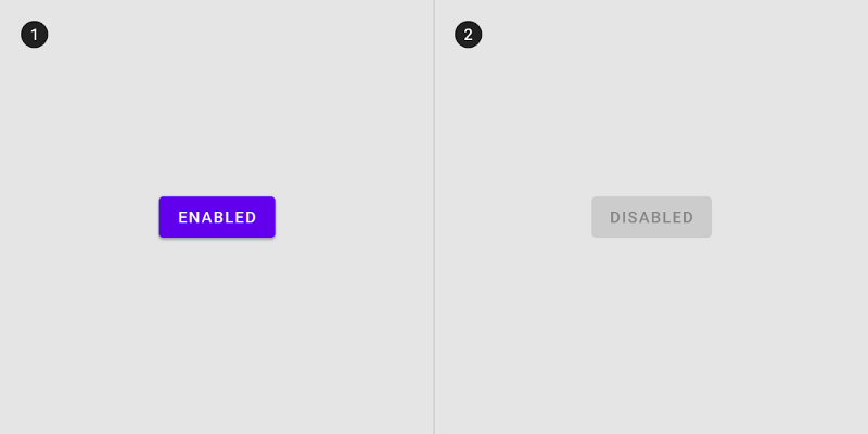 Enable and Disabled state buttons from Material Design